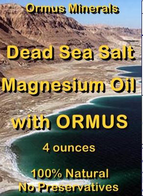 Ormus Minerals -Dead Sea Salt Magnesium Oil with ORMUS