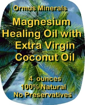 Ormus Minerals -Magnesium HEALING OIL with Organic Extra Virgin Coconut Oil